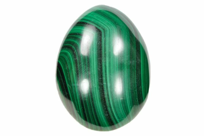 Stunning Polished Malachite Egg - Congo #115425